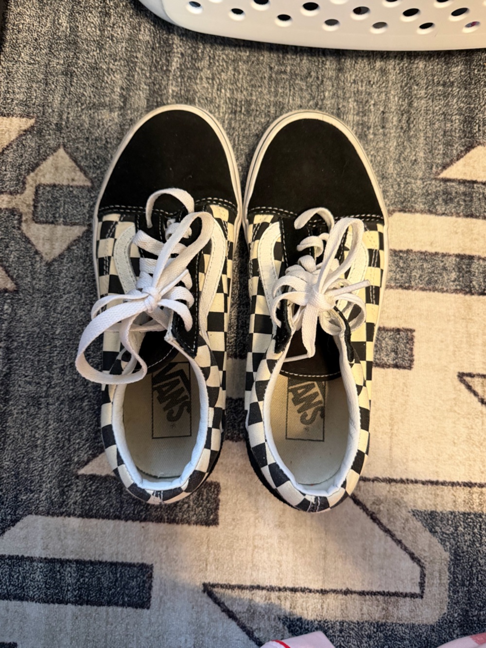 Women’s Vans Black and White Checkerboard Low-Top Sneakers